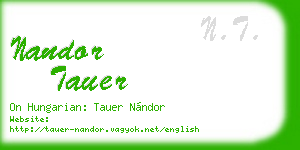 nandor tauer business card